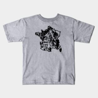 Rock Climbing France Rock Climber Map Art Kids T-Shirt